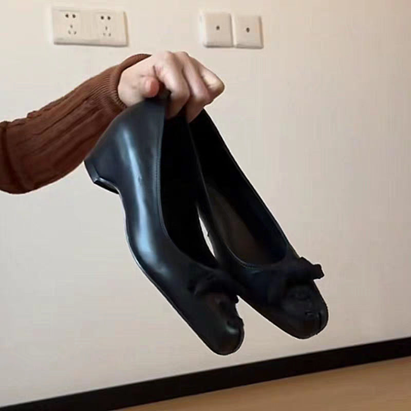 Damen elegante Ballerinas mit modischer Schleifenapplikation und bequemer Innensohle EB