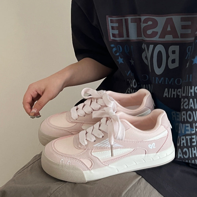 Damen modische Sneaker mit bequemer Schnürung EB