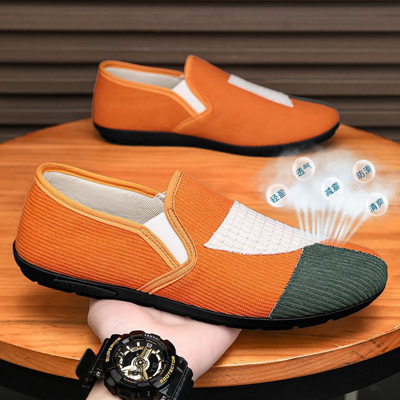 Damen lässige Slip-On Schuhe mit atmungsaktiver Oberflächenstruktur und rutschfester Sohle EB