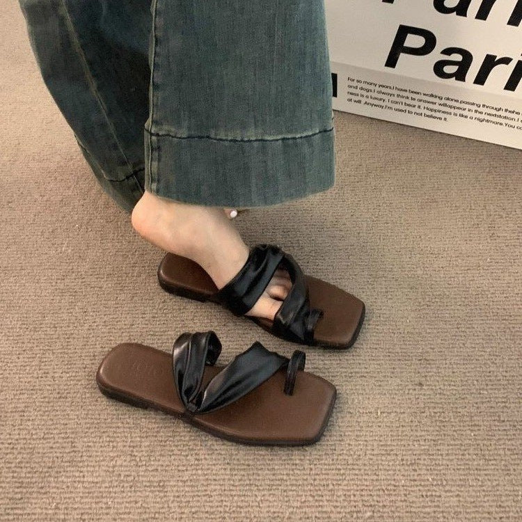 Damen Flip-Flops mit eleganter Knotenverzierung EB