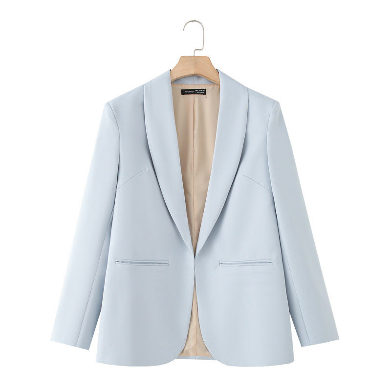 Damen eleganter Blazer mit einzigartigem Schnitt und Taschen EB