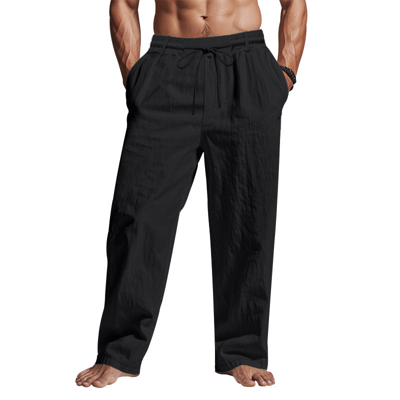Herren entspannte Sommerhose mit elastischem Bund und praktischen Seitentaschen EB