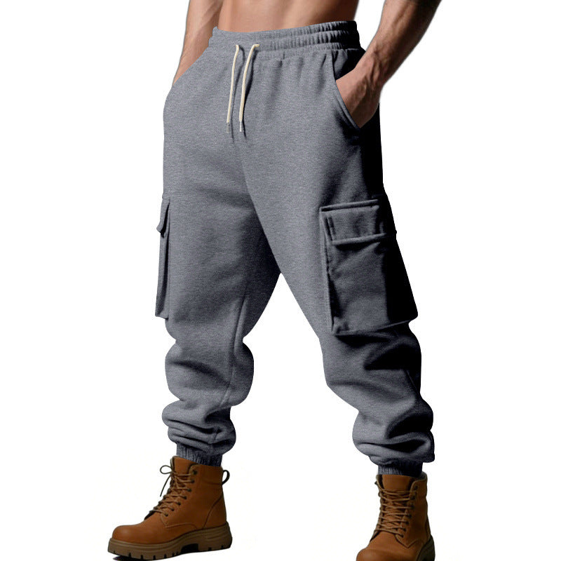 Herren Utility-Jogger mit Cargo-Taschen, Kordelzug und gerippten Bündchen EB