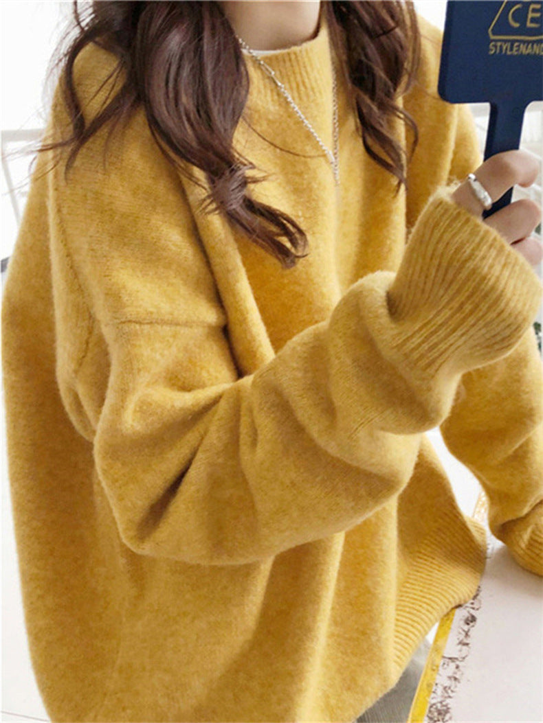 Damen Oversized Strickpullover mit weichem Material und lässigem Schnitt EB
