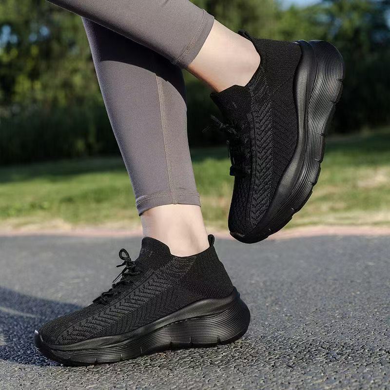 Damen bequeme und atmungsaktive Freizeitsneaker mit dämpfender Sohle EB