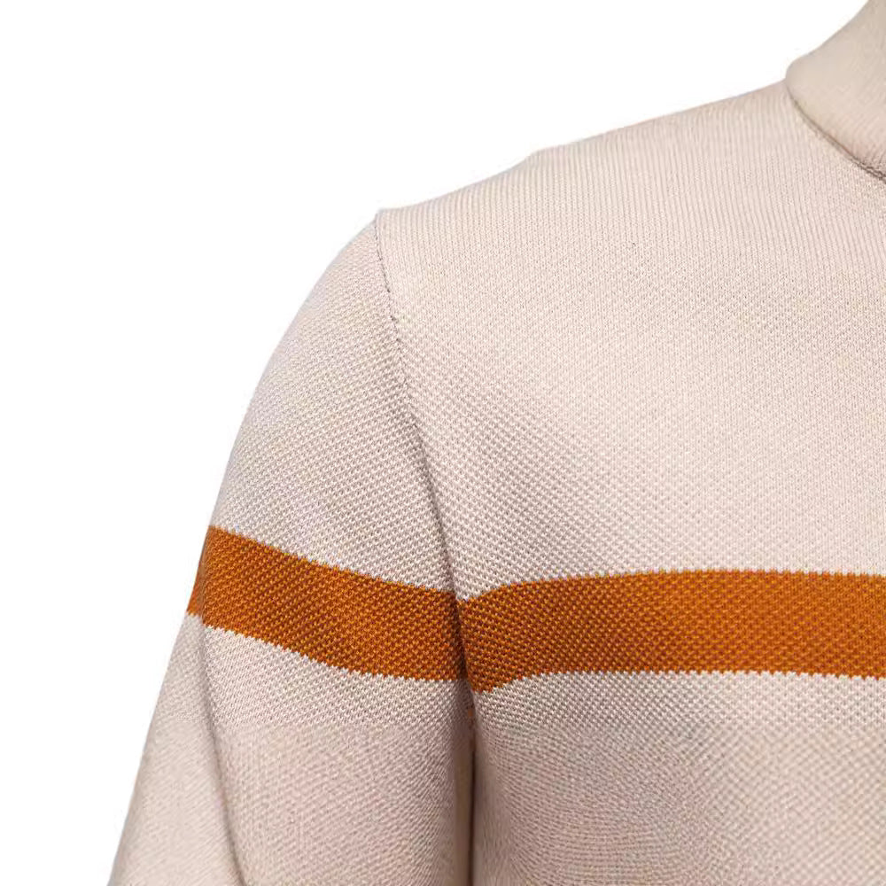 Herren Pullover mit Stehkragen und Zipper EB