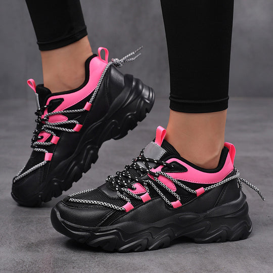 Damen Sportliche Chunky Sneaker mit atmungsaktivem Netzobermaterial EB