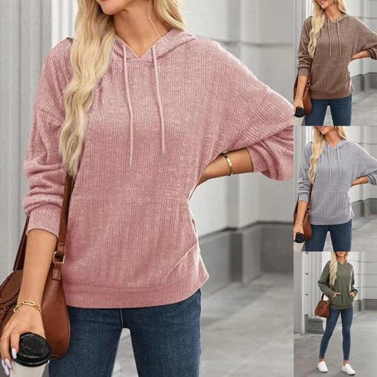 Damen Oversized Kapuzenpullover mit strukturiertem Design EB