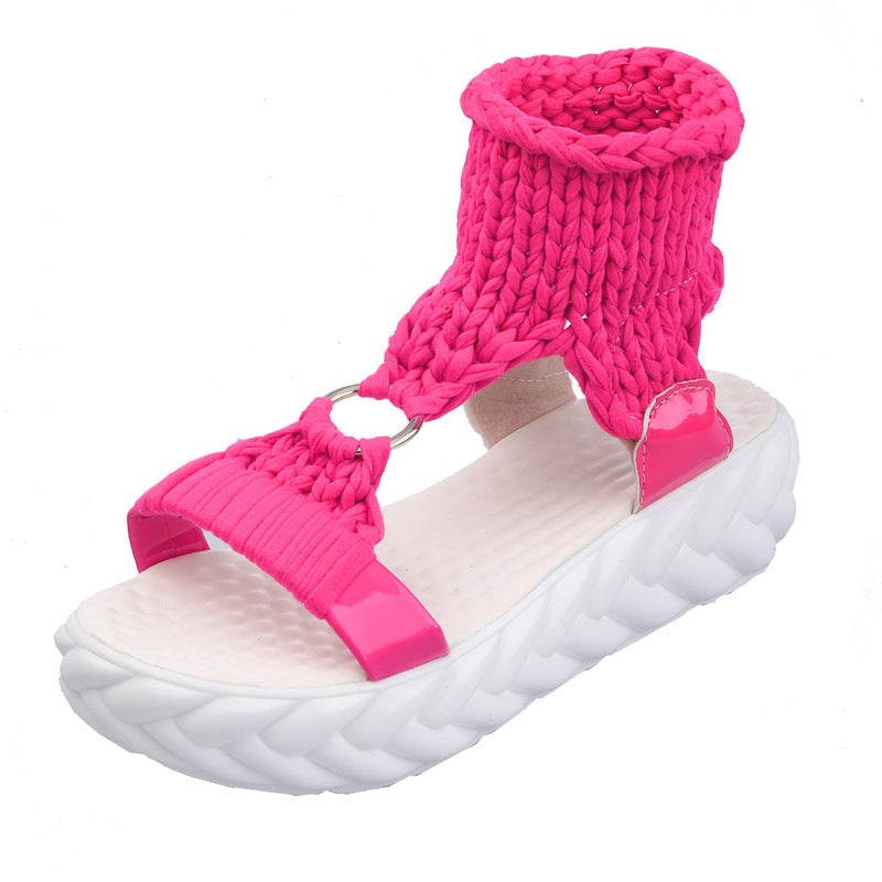 Damen Bequeme Kork-Sandalen mit innovativem Design und rutschfester Sohle EB