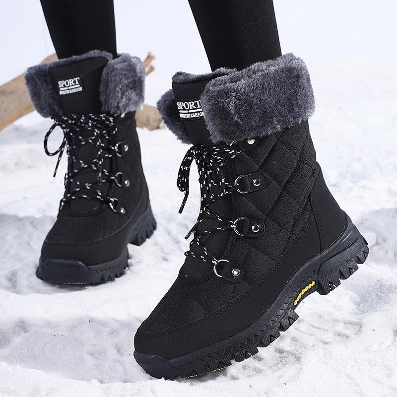 Damen Winterstiefel mit rutschfester Sohle und warmem Innenfutter EB