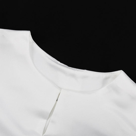 Damen Stylische Bluse mit Puffärmeln EB