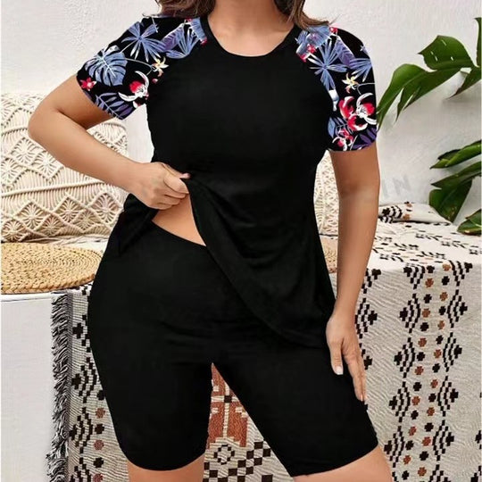 Damen Sportliches Set mit floralem Design EB