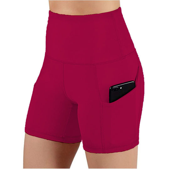 Damen Sportliche Hochtaillierte Shorts EB