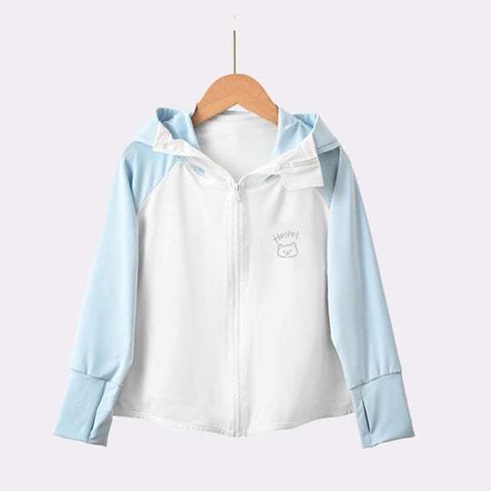 Mädchen Leichte Kapuzenjacke mit Hasenohren EB