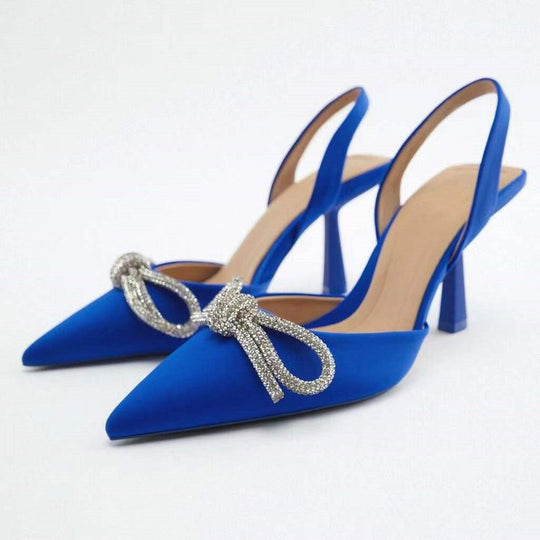 Damen Slingback-Pumps mit funkelndem Schleifendetail EB
