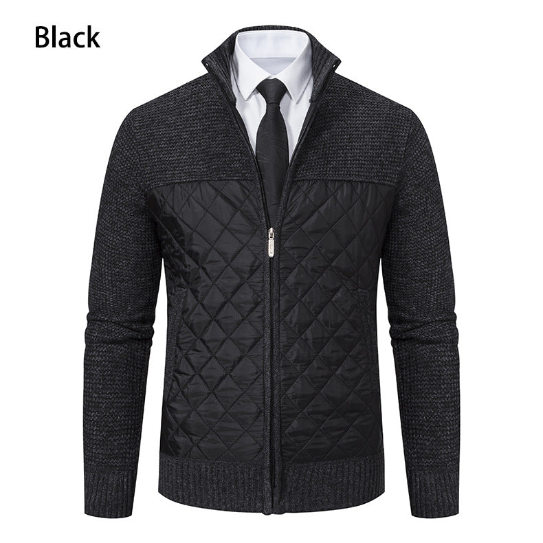 Herren gesteppte Freizeitjacke mit hochschließendem Kragen und praktischen Taschen EB