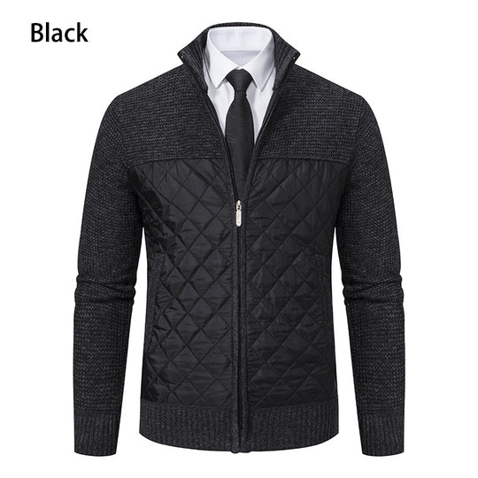 Herren gesteppte Freizeitjacke mit hochschließendem Kragen und praktischen Taschen EB