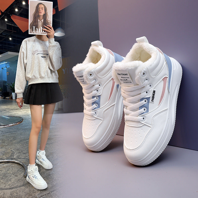 Damen Winterliche High-Top Sneakers mit warmem Innenfutter und rutschfester Sohle EB
