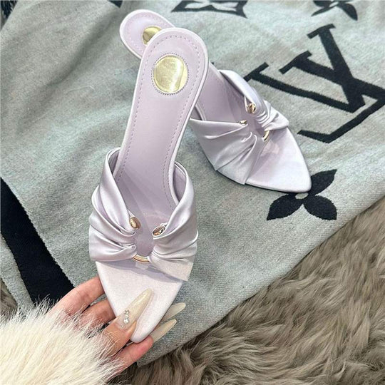 Damen Mules mit elegantem Rüschendesign und raffinierten Details EB