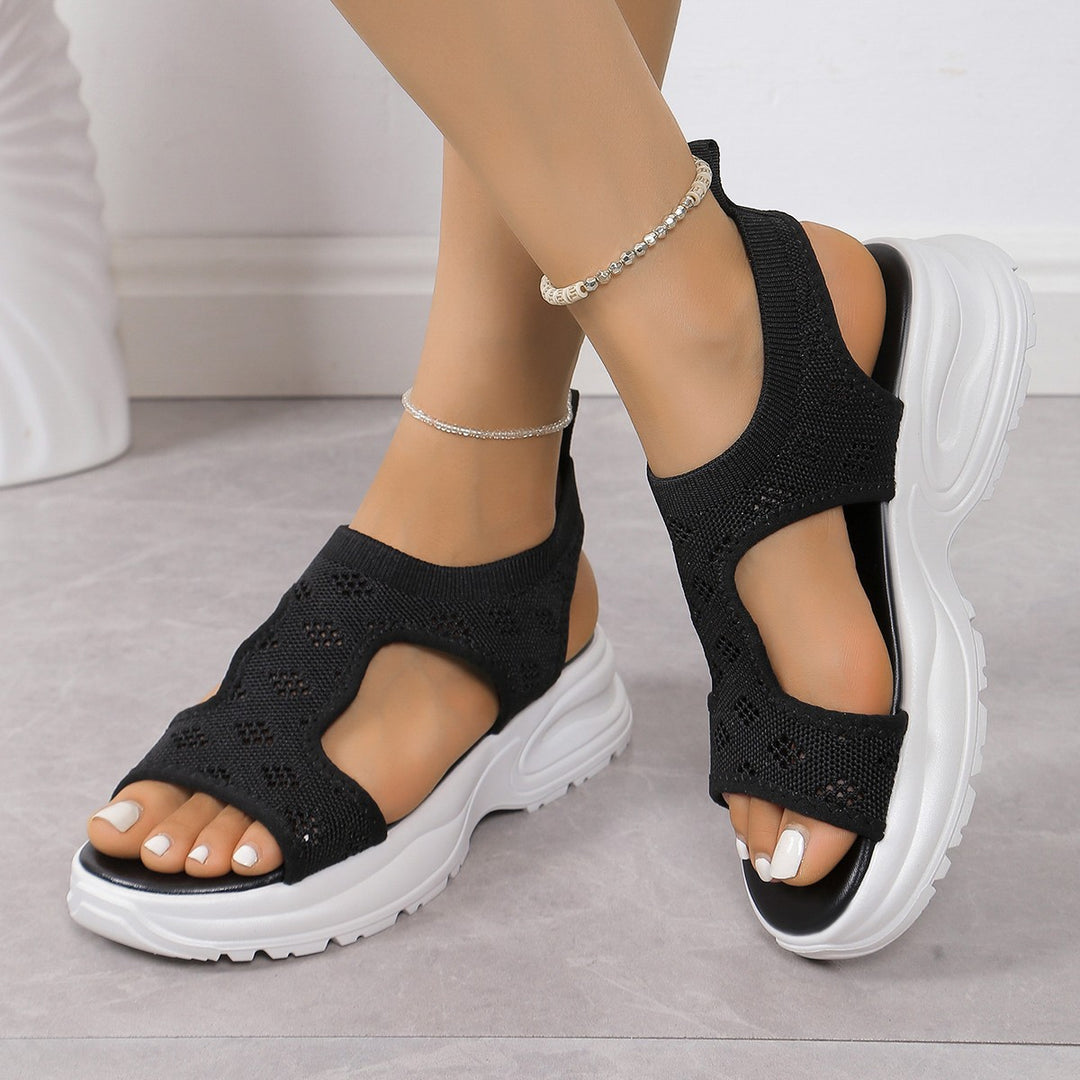 Damen Komfortable Sportsandalen mit atmungsaktivem Obermaterial und rutschfester Sohle EB