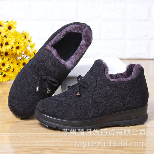 Damen Warme und modische Hausschuhe mit floralem Design EB