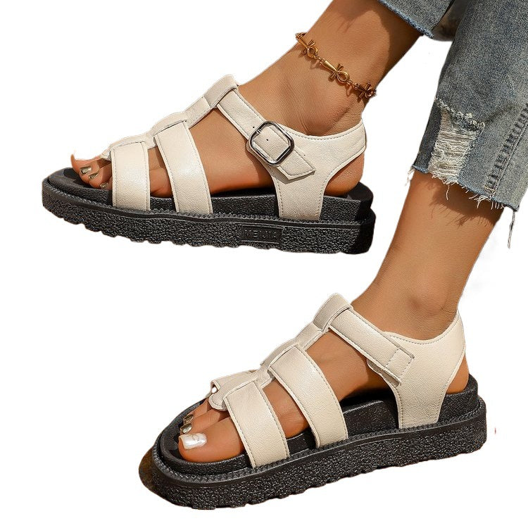 Damen Komfortable Sandalen mit einem modischen Riemen-Design EB