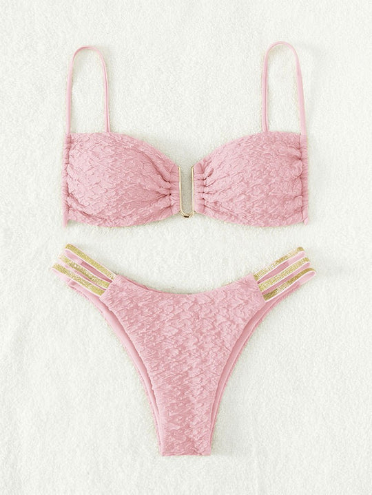 Damen Push-Up Bikini mit raffiniertem Schnürdetail EB
