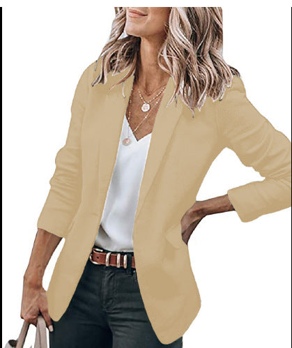 Damen komfortable Blazerjacke mit strukturiertem Design und eleganten Akzenten EB