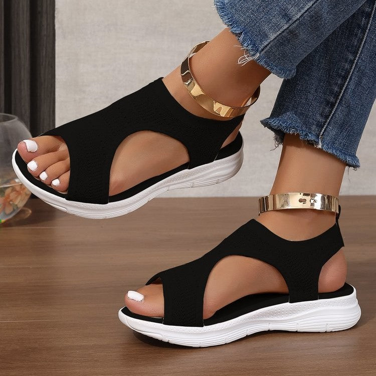 Damen Atmungsaktive Sport-Sandalen mit elastischem Obermaterial und rutschfester Sohle EB