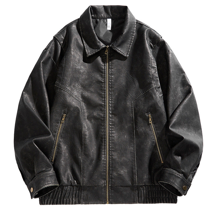 Herren kurz geschnittene jacke mit elastischem Bund und Taschen EB