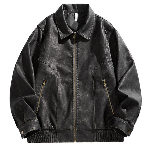 Herren kurz geschnittene jacke mit elastischem Bund und Taschen EB