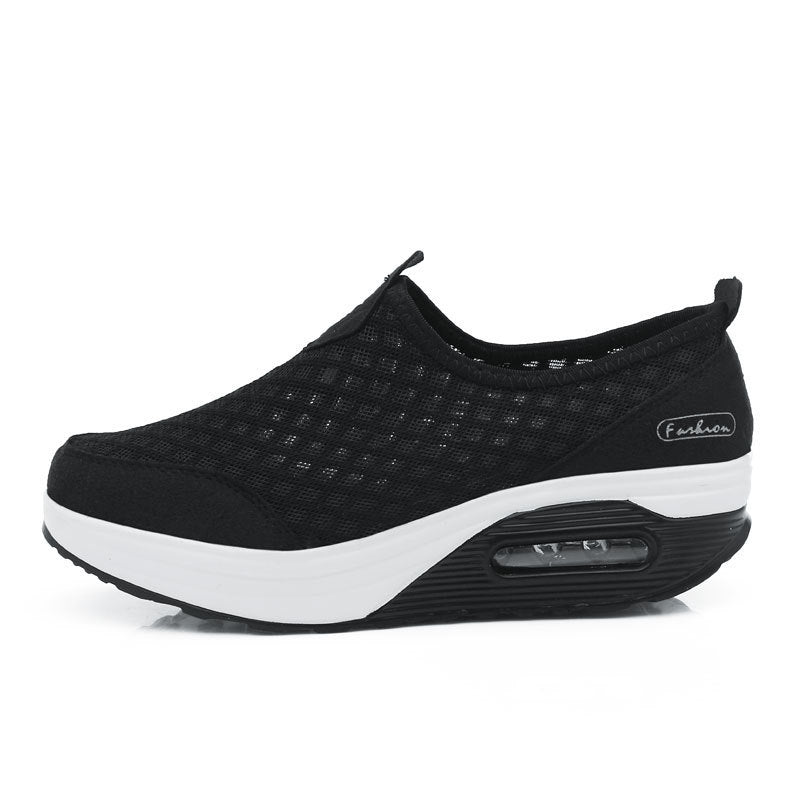 Damen Bequeme Slip-On Sneakers mit atmungsaktivem Obermaterial und dämpfendem Fußbett EB