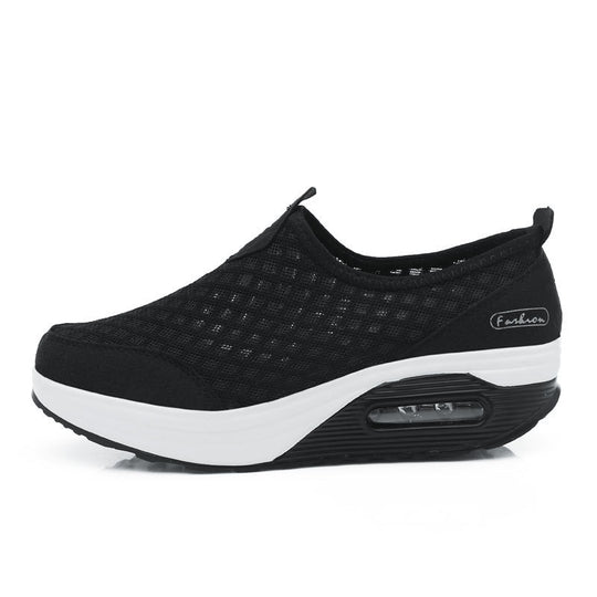 Damen Bequeme Slip-On Sneakers mit atmungsaktivem Obermaterial und dämpfendem Fußbett EB