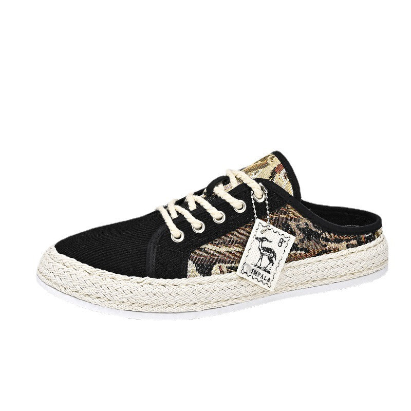 Damen Modische Espadrilles mit trendy Camouflage-Design und elastischem Einschlupf EB