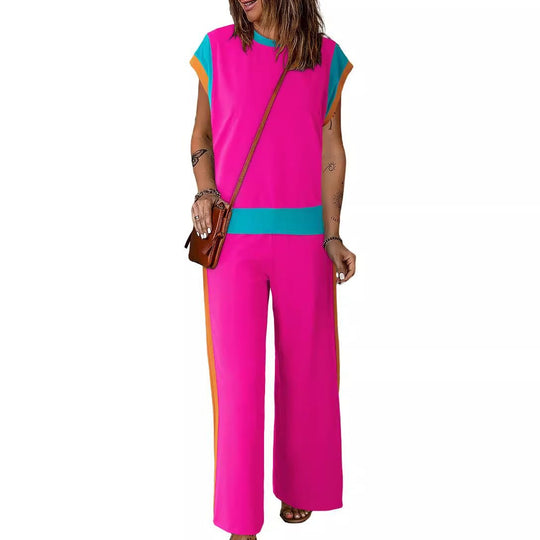 Damen Stylish Tracksuit mit modischen Farbkontrasten EB