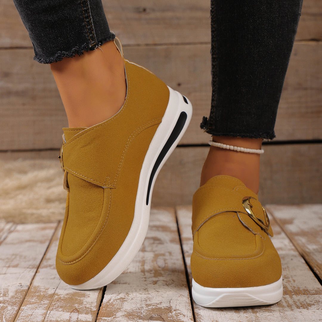 Damen bequeme Slipper mit modischem Schnallen-Detail EB