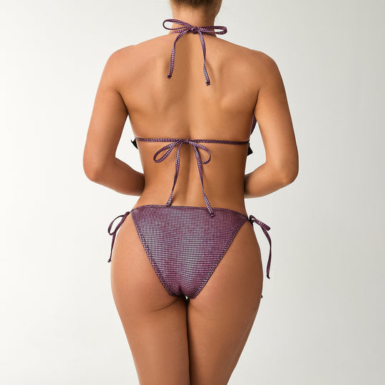 Damen Triangel-Bikini mit verspielten Rüschendetails EB