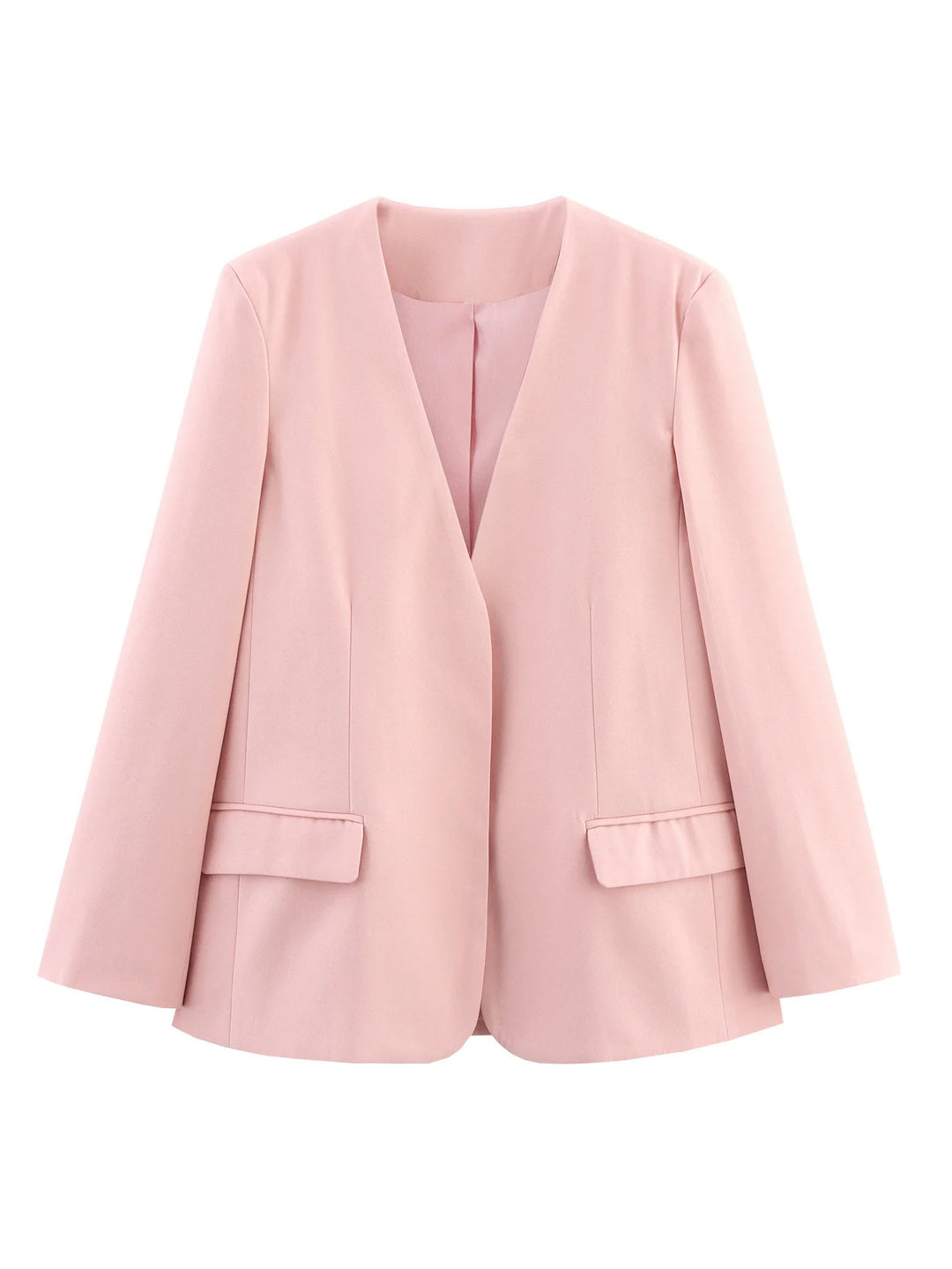 Damen modischer Blazer ohne Verschluss mit eleganter Silhouette EB