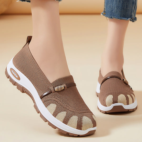 Damen Komfortable Slip-On Freizeitschuhe mit flexiblem Sohlendesign EB
