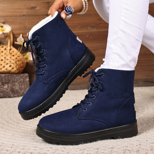 Damen Warm Gefütterte Winterstiefel EB