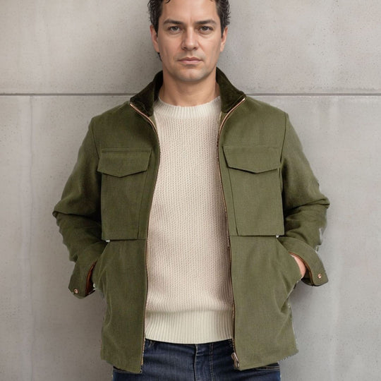 Herren Utility-Jacke mit praktischen Taschen und modernem Design EB