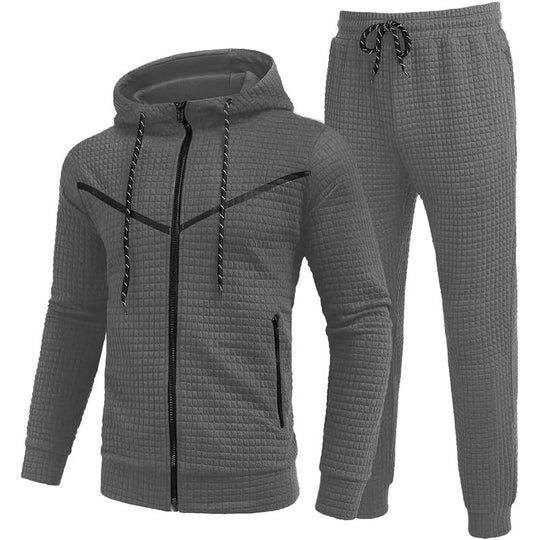 Herren Fleece-Jogginganzug mit strukturiertem Design EB