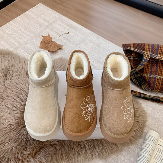 Damen bequeme Winterboots mit ergonomischem Innenfutter und rutschfester Sohle EB