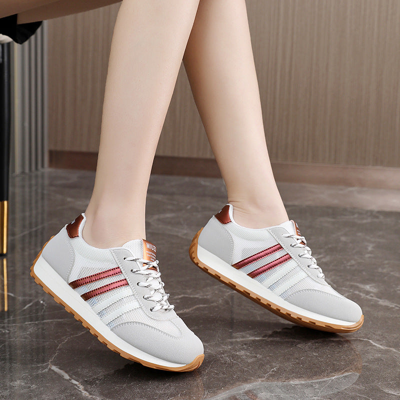 Damen Sportliche Sneakers mit atmungsaktiver Mesh-Oberfläche und rutschfester Laufsohle EB
