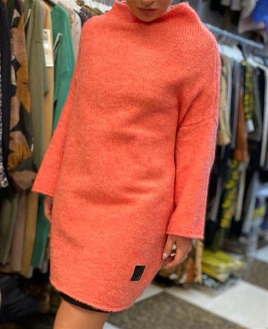 Damen großzügig geschnittener Strickpullover mit weitem Bündchen und modischem Schnitt EB