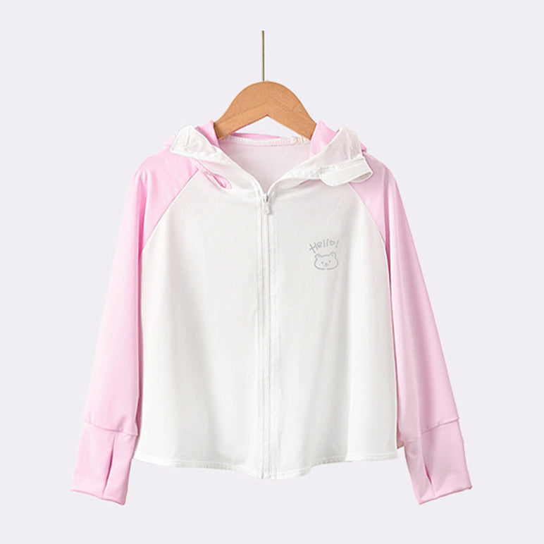 Mädchen funktionale UV-Schutzjacke mit Kapuze EB