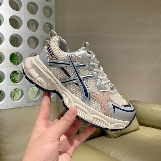 Damen Sportliche Mesh-Sneaker mit dämpfender Sohle und atmungsaktivem Obermaterial EB