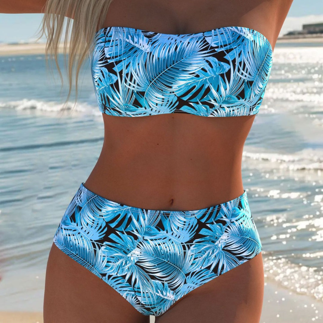 Damen Balconette Bikini mit floralem Design und verstellbaren Trägern EB