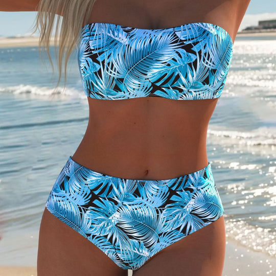 Damen Balconette Bikini mit floralem Design und verstellbaren Trägern EB