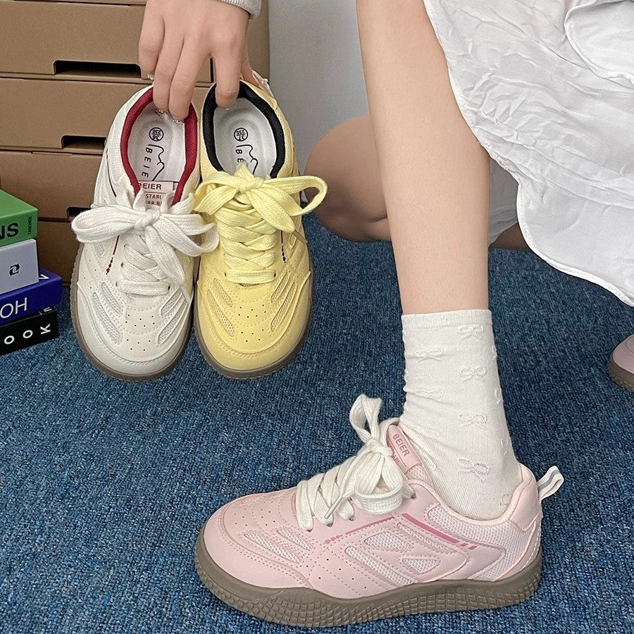 Damen Sportliche Sneaker mit atmungsaktiver Netzstruktur und rutschfester Sohle EB